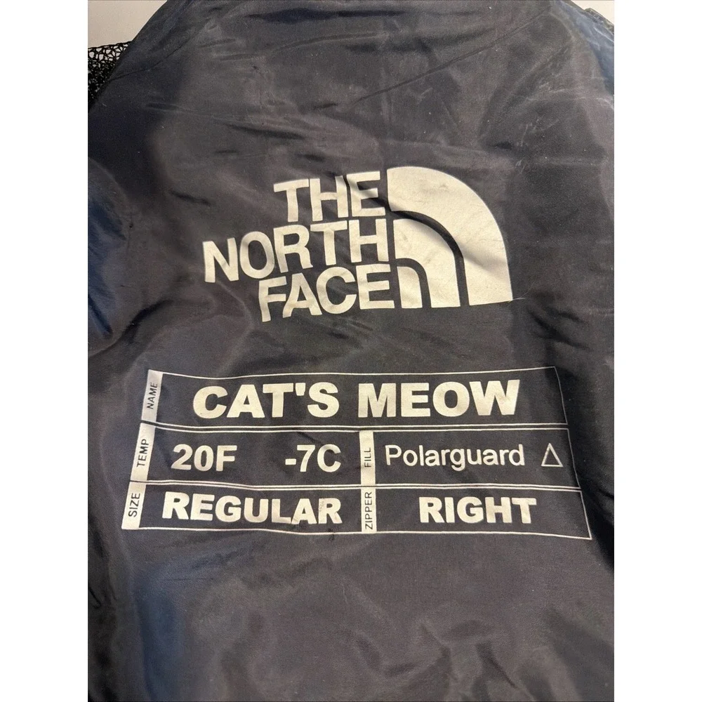 North Face Cat's Meow 20F -7C Mummy Sleeping Bag Blue With‎ Black Bag Regular